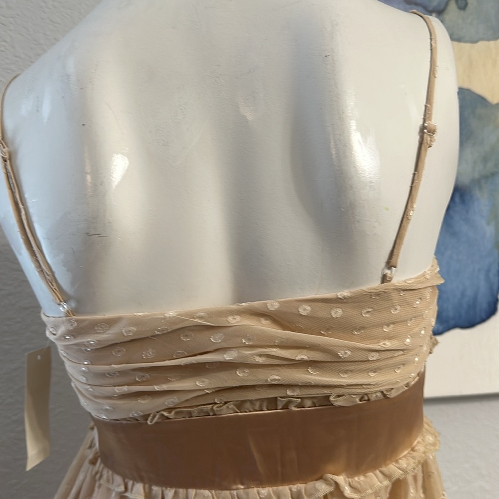 NWT- Essential by A.B.S. Allen Schwartz Cream Cocktail Mini Dress - Picture 4 of 14